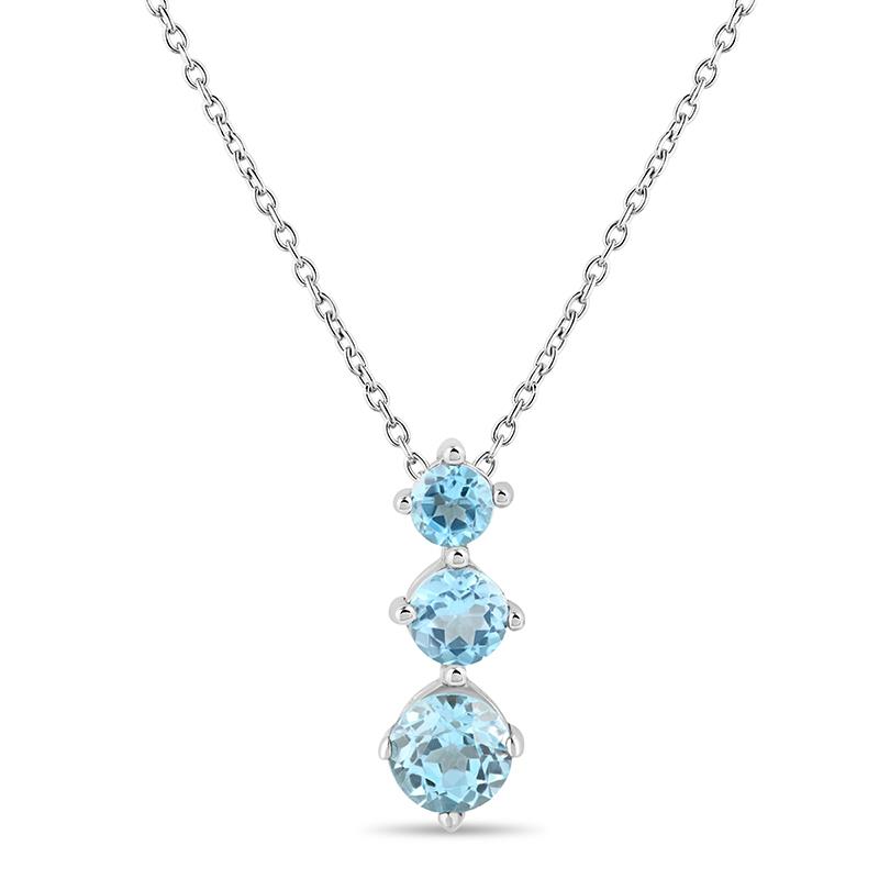 Rainbow Arc Necklace (blue topaz)